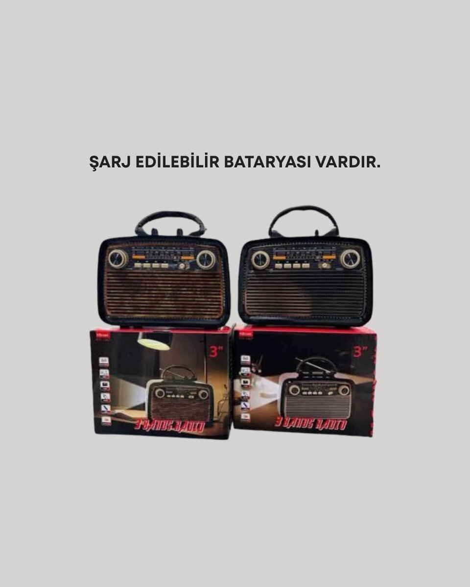 Taşınabilir Bluetooth Hoparlör – Modern Teknoloji ile Nostaljik Radyo Deneyimi FM/AM Fonksiyonu
