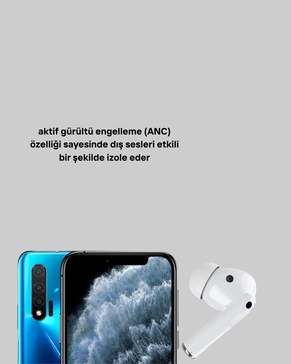 Gürültü Engelleme Özellikli Kablosuz Bluetooth Kulaklık – Type-C Hızlı Şarj