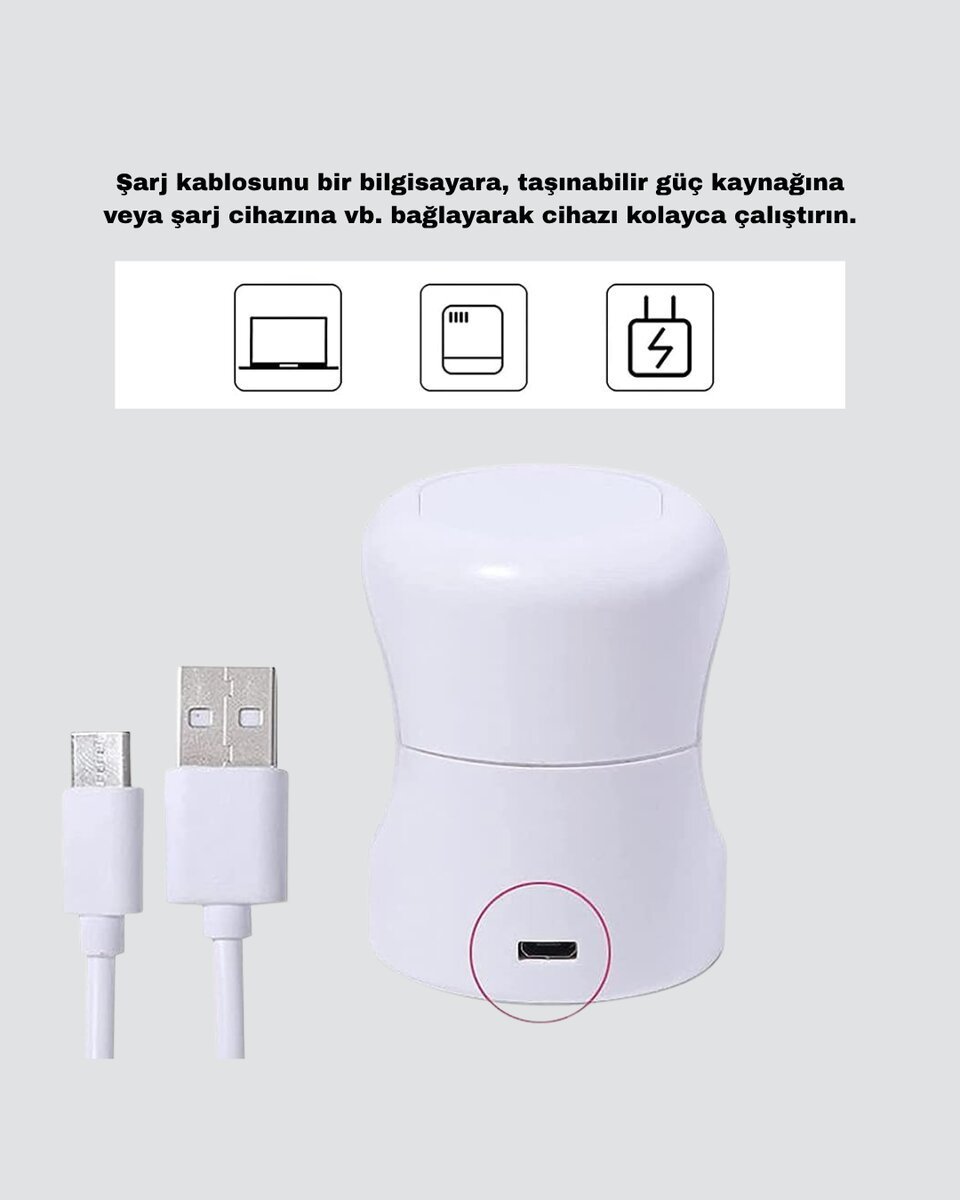 USB Bağlantılı Tırnak Kurutucu – Bilgisayar ve Powerbank ile Uyumlu