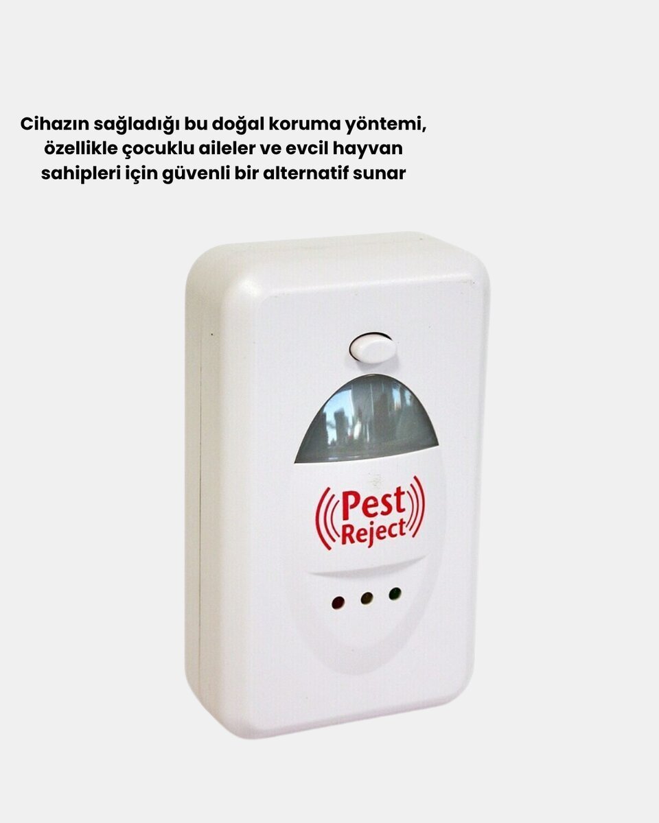 Fare Sivrisinek ve Böcek Kovucu Ultrasonik Cihaz – Güvenli ve Kimyasalsız Çözüm