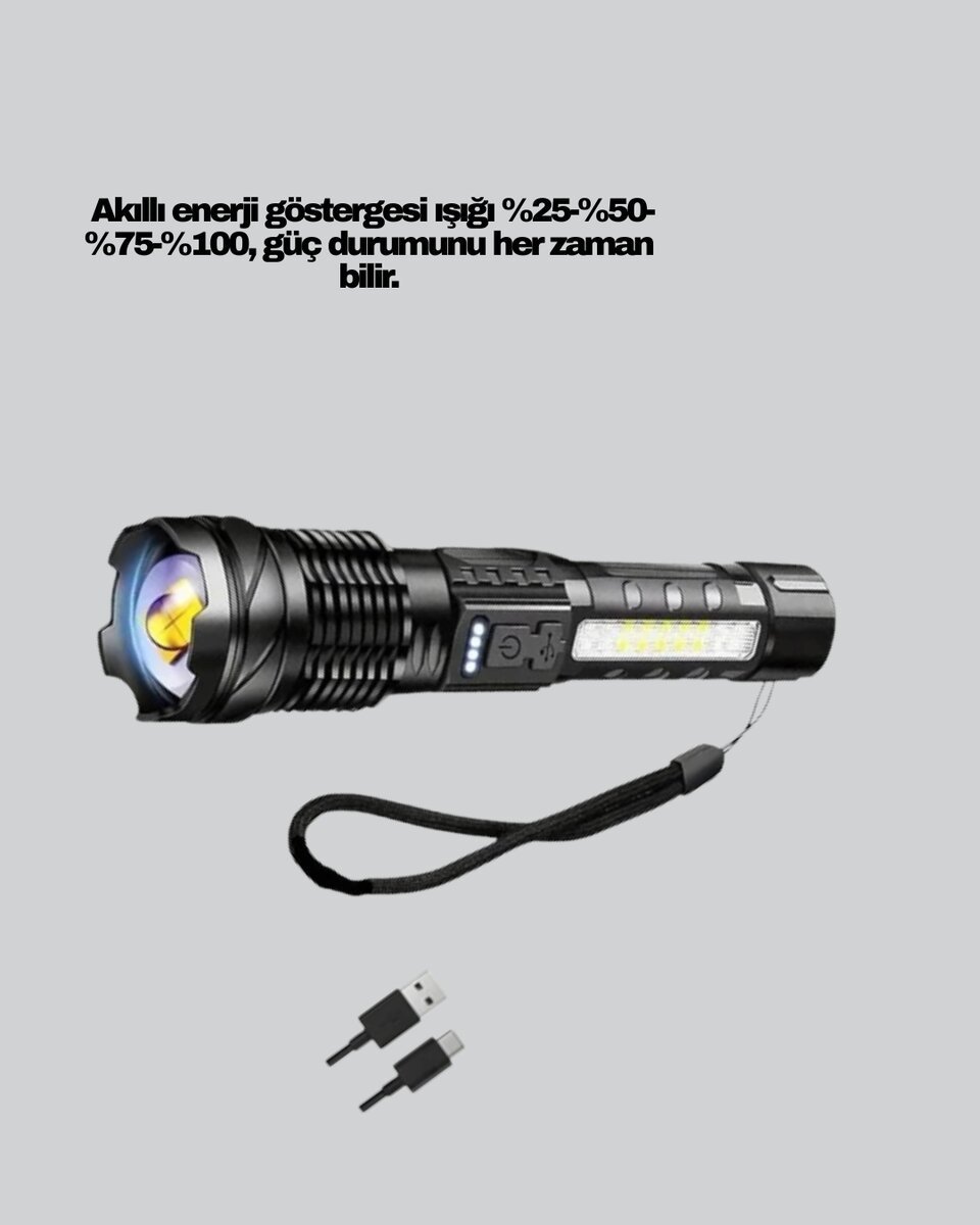 Outdoor ve Acil Durum İçin Güçlü LED El Feneri