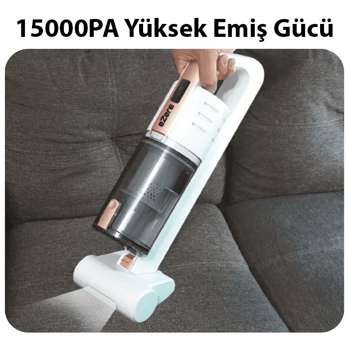 Ezere 15000pa LED Işıklı Kuru Islak Kullanım Kablosuz Güçlü El Araç-Ev Süpürgesi-(5775)