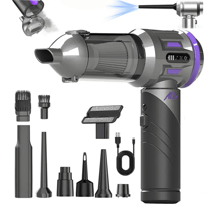 ALLY Powerjet Pro 20000pa Güçlü Portatif 3 Kademeli Tasinabilir Vakumlu Kablosuz Üflemeli Mini Araç Süpürgesi-(5775)