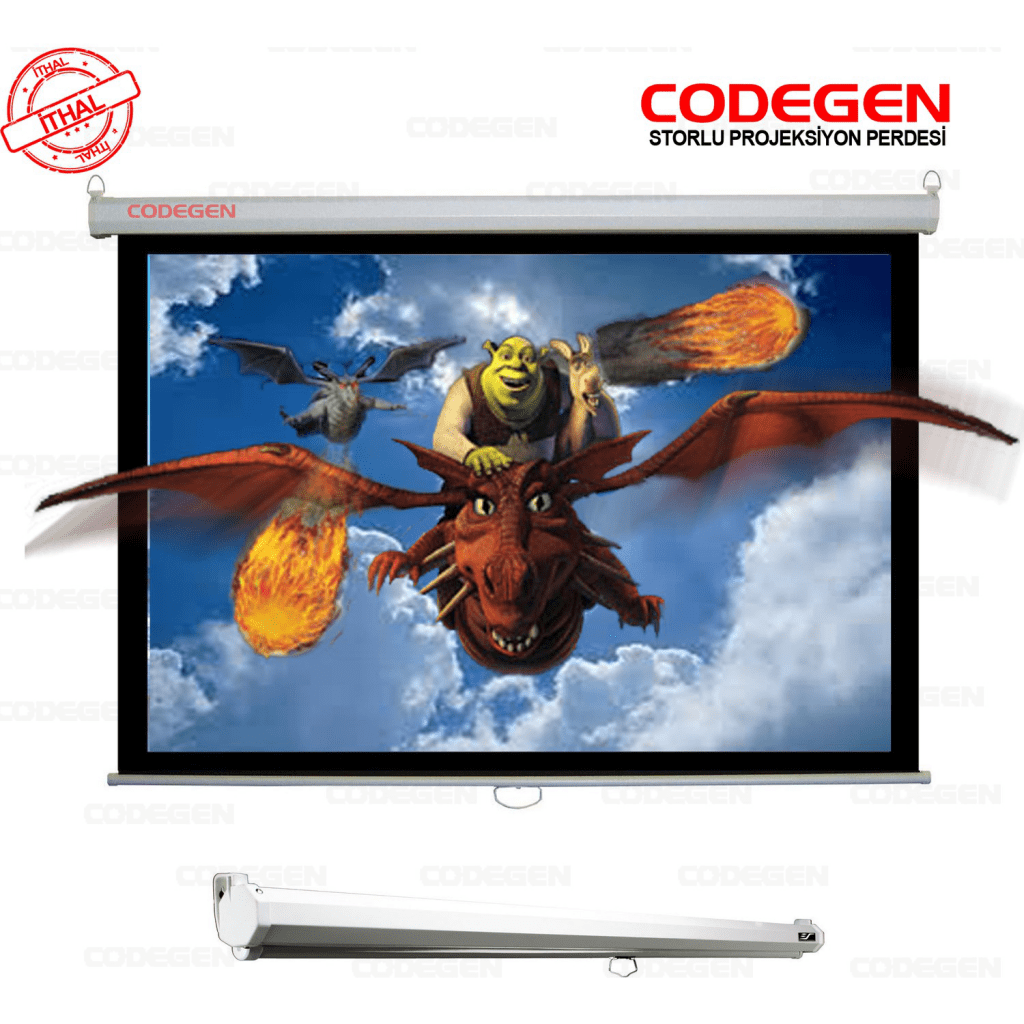 Codegen AX-18 STORLU PROJEKSİYON PERDESİ 180x180 (Arkası Siyah Fonlu - 2048