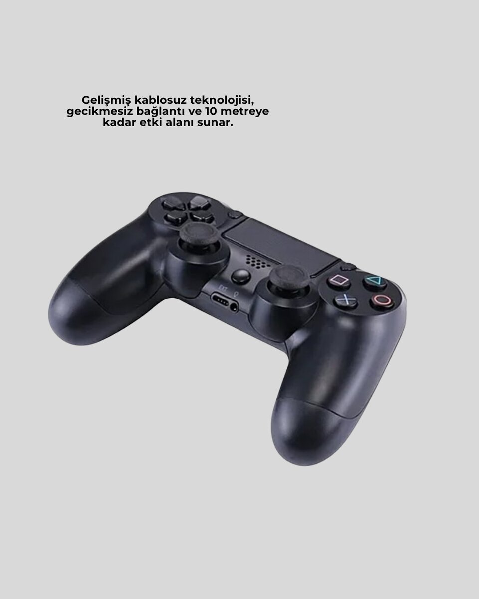 Şarjlı Kablosuz PS4 Oyun Kolu Titreşimli Hassas Kontrol