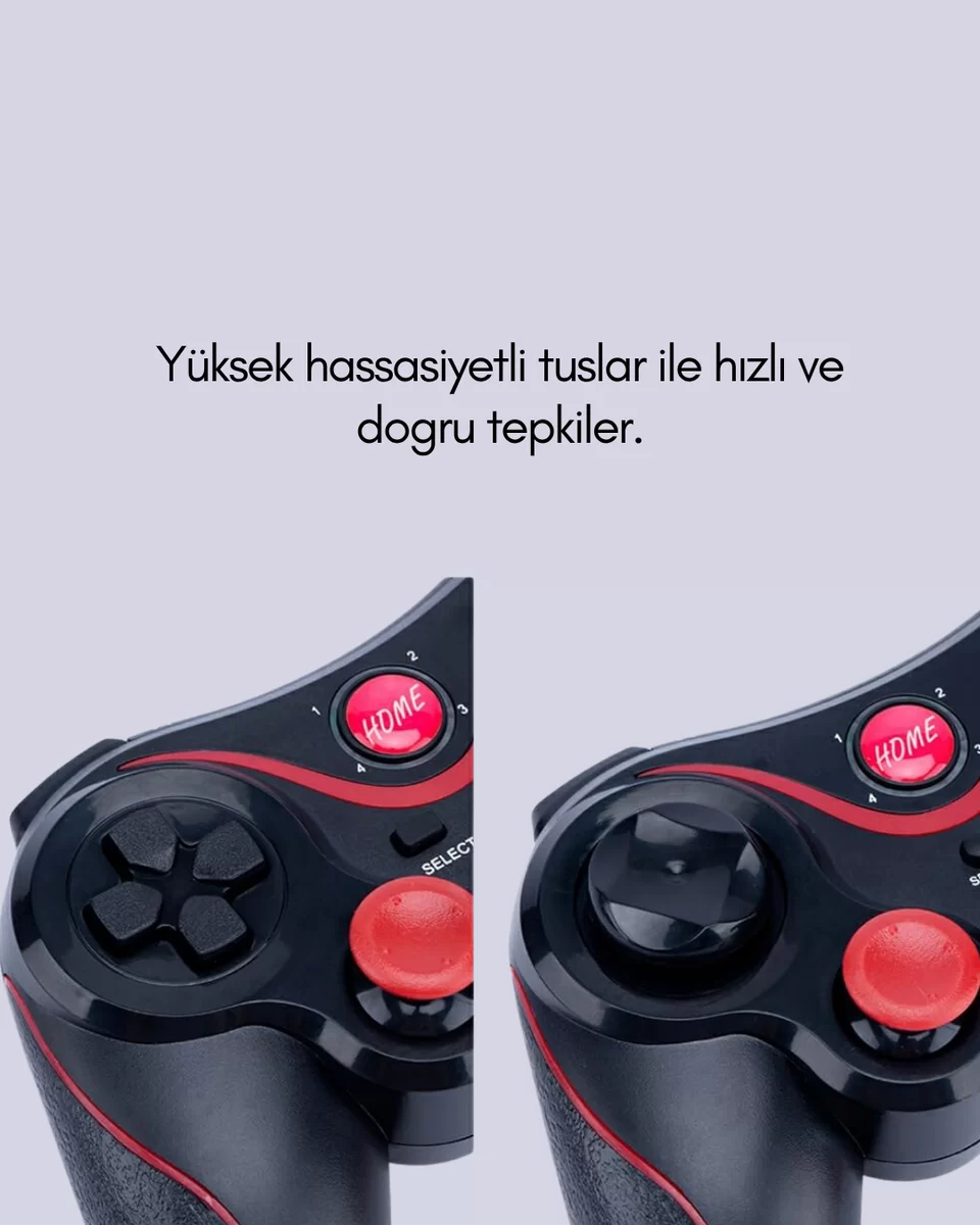 Yüksek Hassasiyetli Kablosuz Oyun Kolu PC ve Mobil Uyumlu