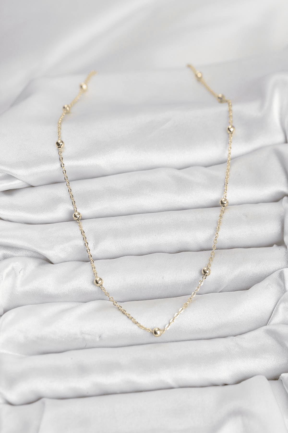 CM Gold Renk Top Zincirli Kadın Kolye 5886