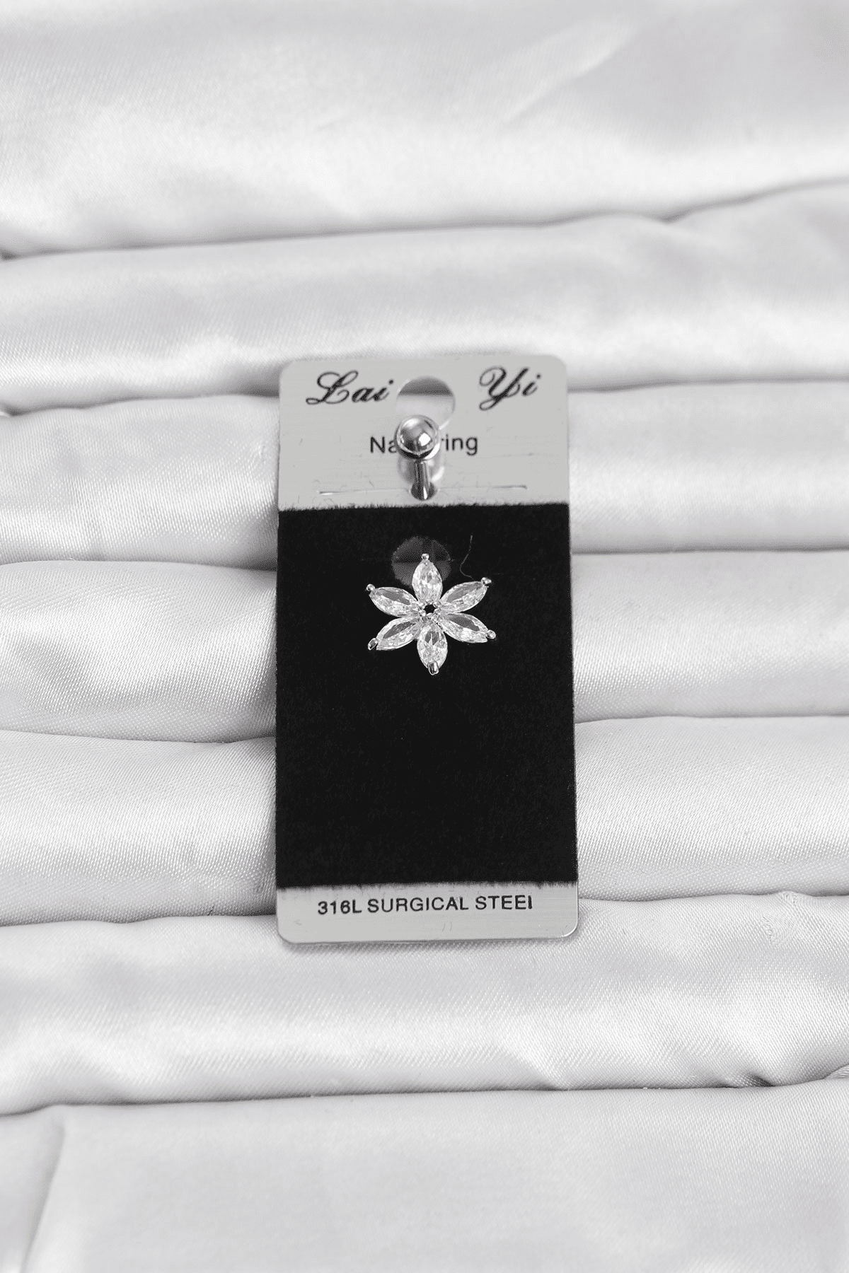 316L Cerrahi Çelik Lotus Model Göbek Piercing 5886