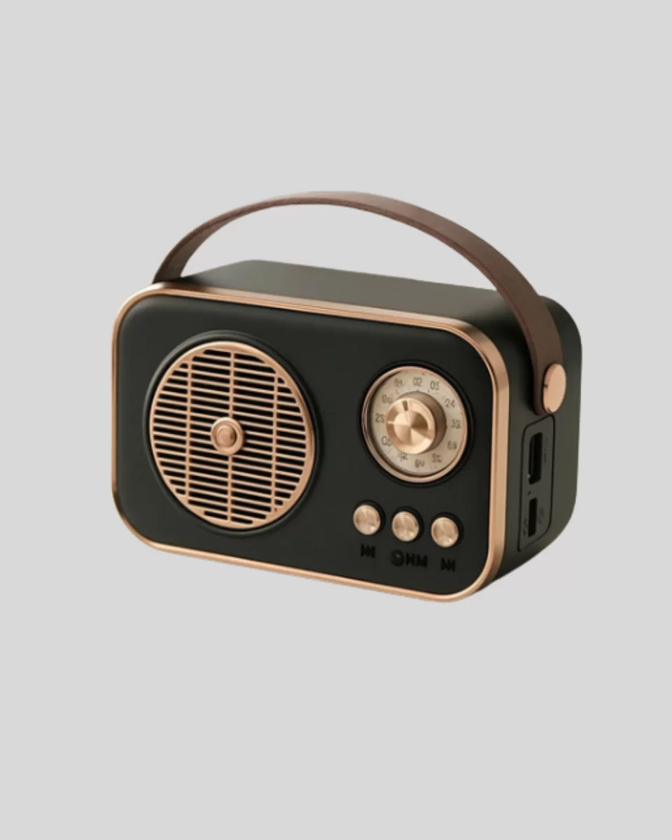 Retro Tarz Kablosuz Radyo – Bluetooth USB ve TF Kart Girişli