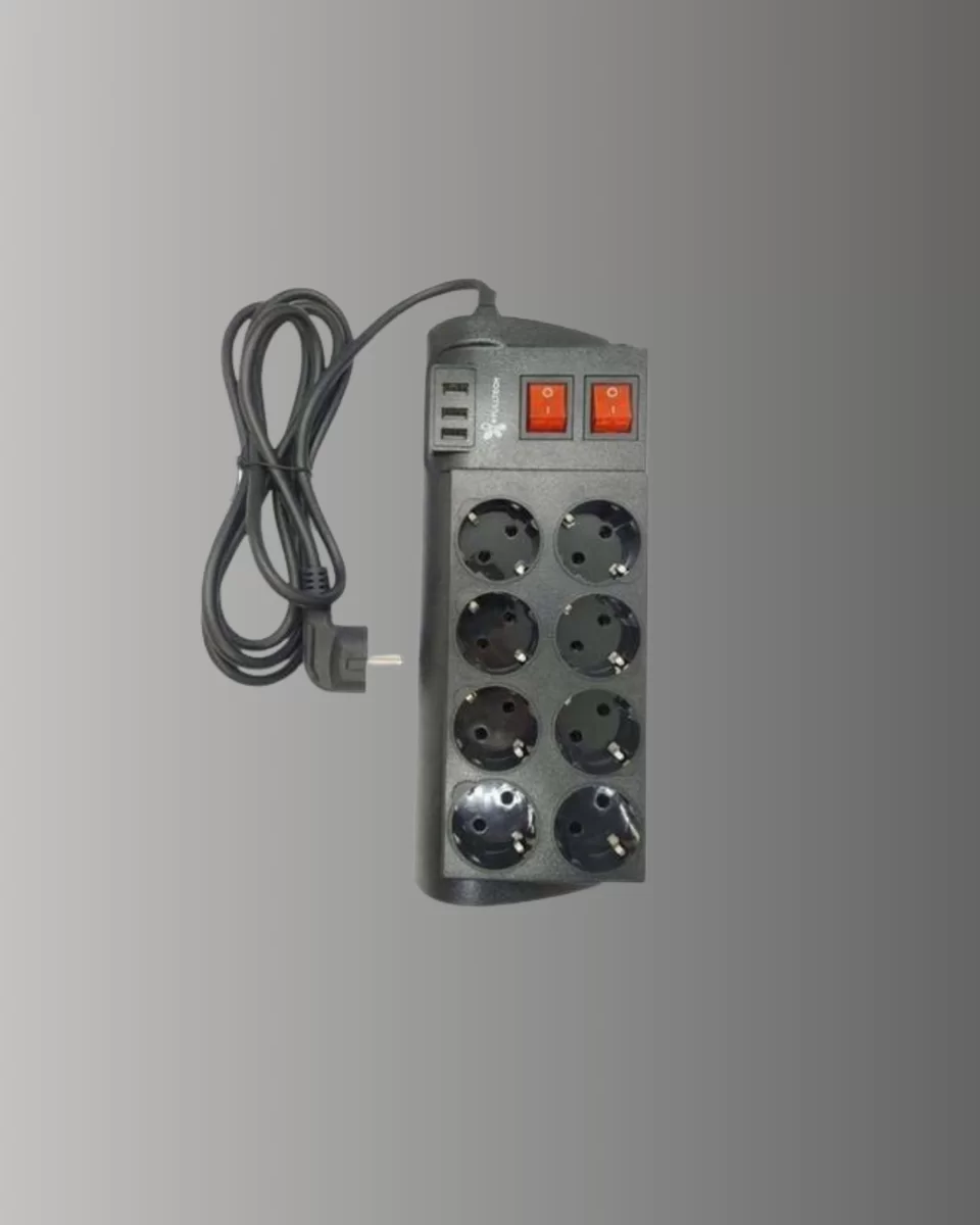 Termal Korumalı 8 Prizli 3 USB’li Uzatma Kablosu Yeni Nesil