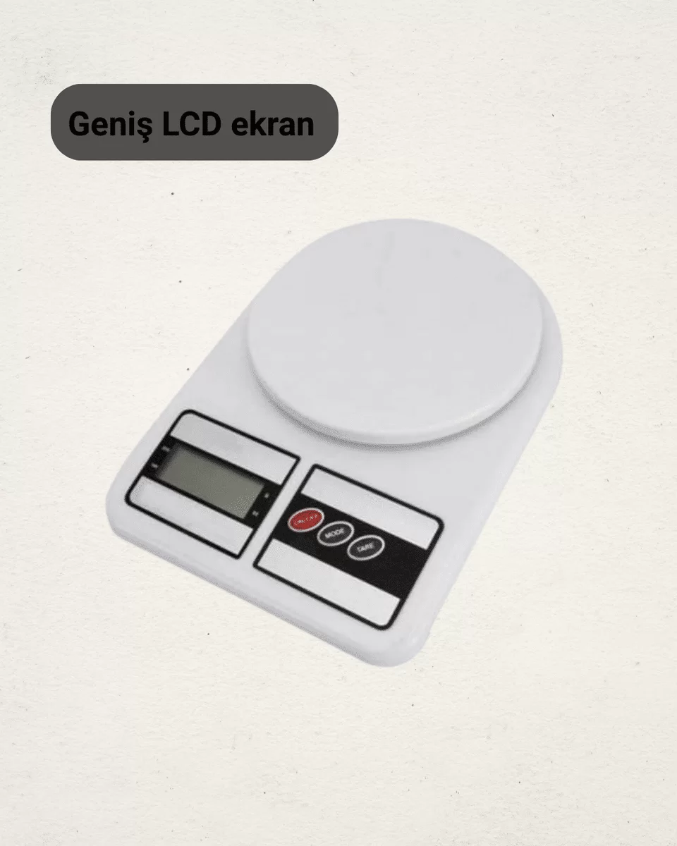 LCD Ekranlı Yüksek Hassasiyetli Dijital Mutfak Terazisi Yeni Nesil