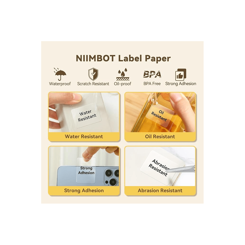 NIIMBOT T40 Etiket 40mm x 30mm 230 adet Beyaz (B1B21SB3S)(1923)