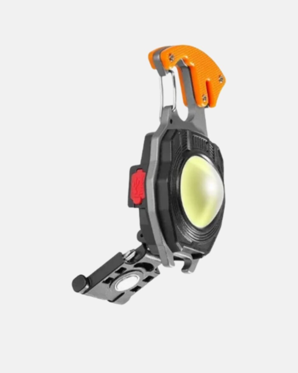 Mini LED Anahtarlık Fener – Şişe Açacağı Tornavida Düdük ve USB Şarj Özellikli