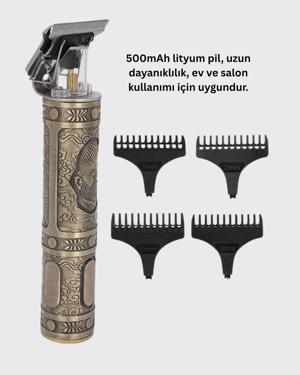 Kompakt Tasarımlı Uzun Pil Ömürlü Saç Sakal Kesme Makinesi