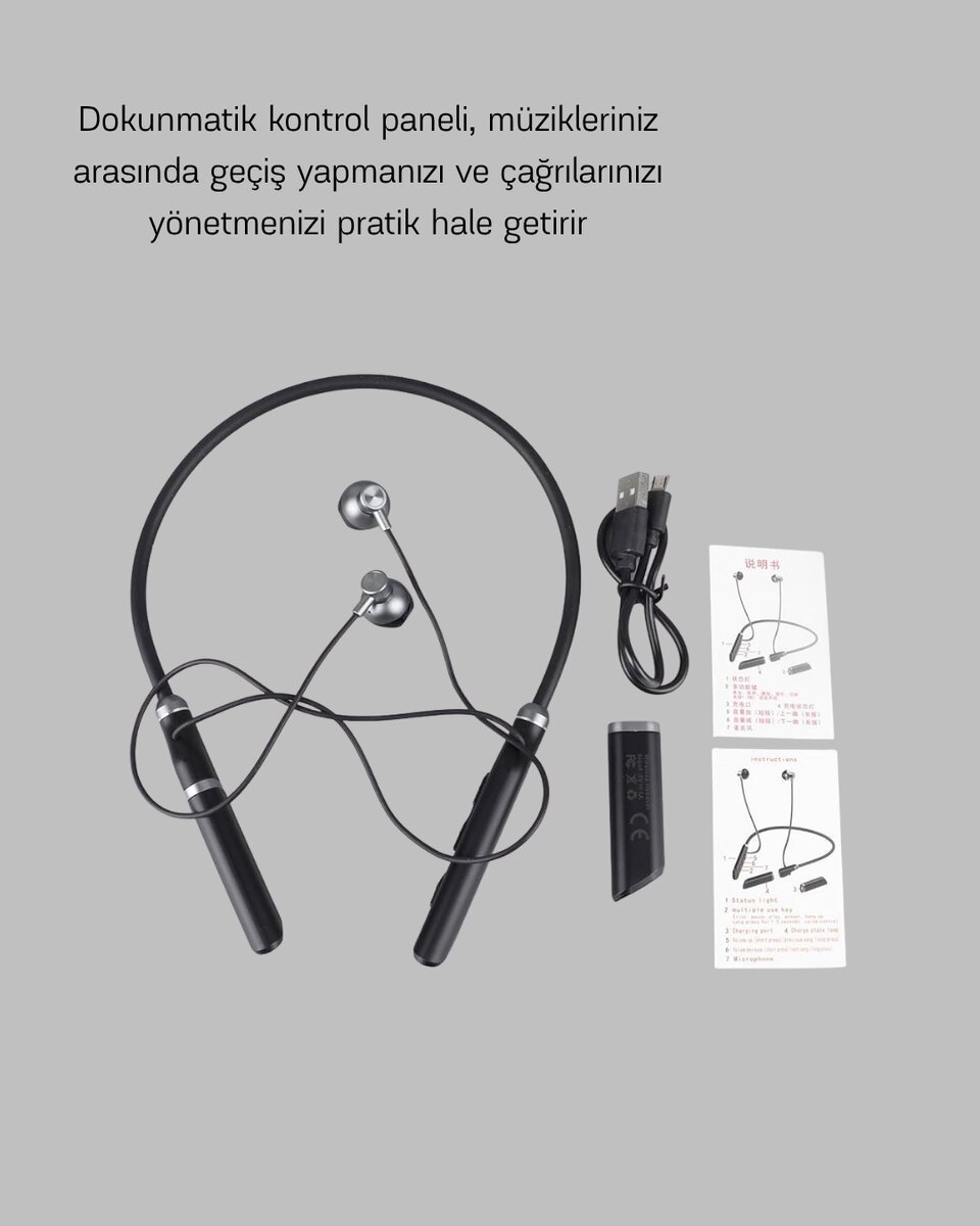 Bluetooth 5.0 ANC Kulaklık – Dokunmatik Kontrol Kristal Netliğinde Mikrofonlu