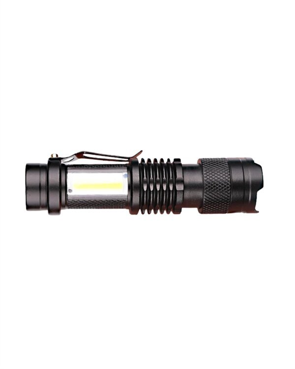 Şarjlı LED El Feneri - 14500 Pil Dahil 4 Işık Modu Mini Boy