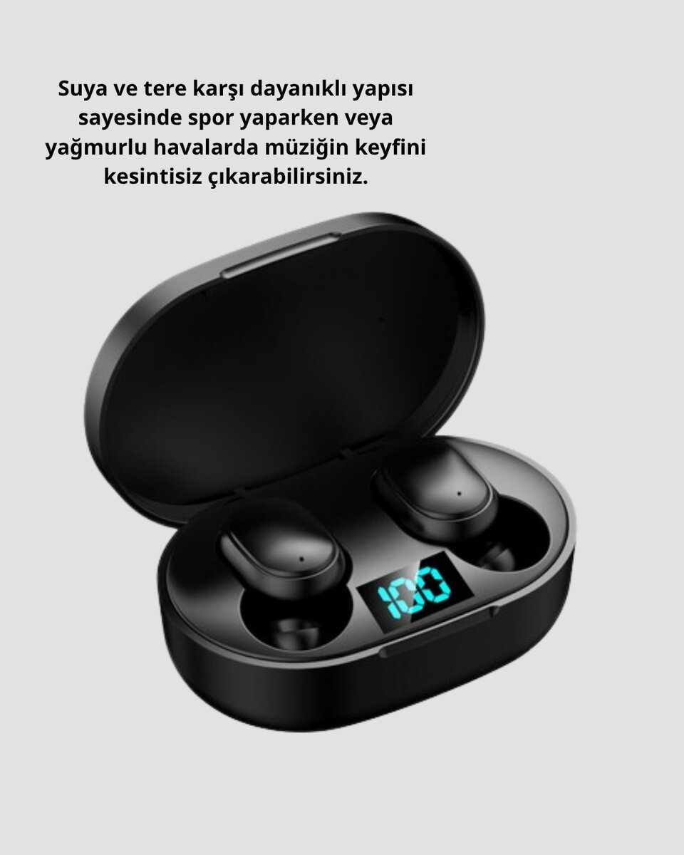 Kablosuz Bluetooth Kulaklık – Gürültü Önleyici Suya Dayanıklı Mikrofonlu Uzun Pil Ömürlü